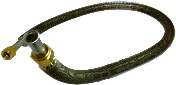 Air Compressor Sales Kellogg 452 Pump Intercooler Assembly, Right Hand, FFW #019548, flexible hose with metal fittings and components.