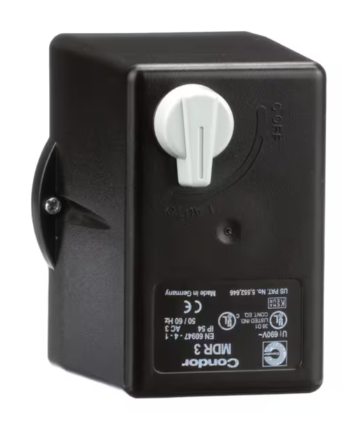 Condor MDR3 Pressure Switch, 140/175 PSI, 1-Port, 1/4" FPT with Unloader Valve #1166FB