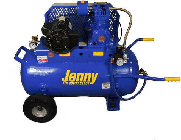 New Jenny 1.5 HP 30-Gallon Wheeled Portable Electric Air Compressor, 6.5 CFM #11674D