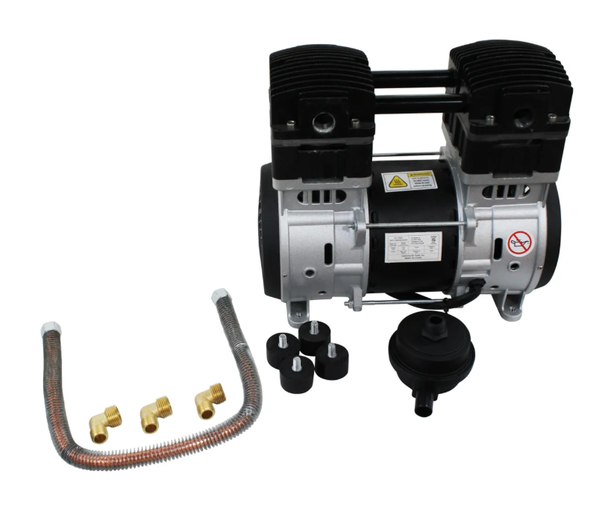 Complete Ultra-Quiet Dual-Piston Oil-Free Motor Pump Assembly, 1.5 HP #116758