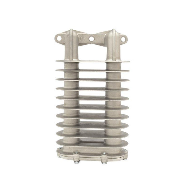 Chicago Pneumatic Intercooler #048BAA, industrial metal intercooler with multiple cooling fins and mounting brackets for heavy equipment