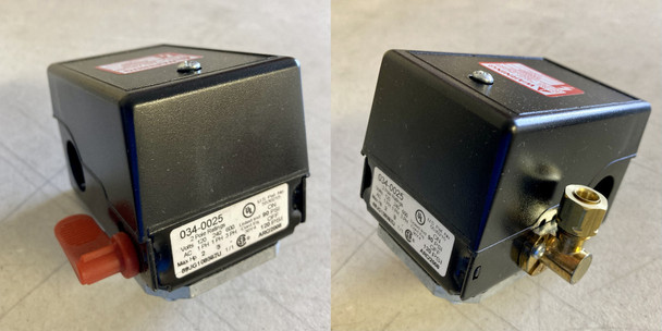 Hubbell Pressure Switch, 1-Port, 90/120 PSI, With Unloader Valve #0E3D6A