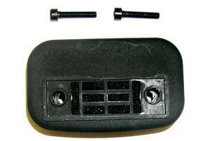 Master Tool Repair Air Filter Assembly #05C183, image of a black air filter assembly with two screws on a white background.