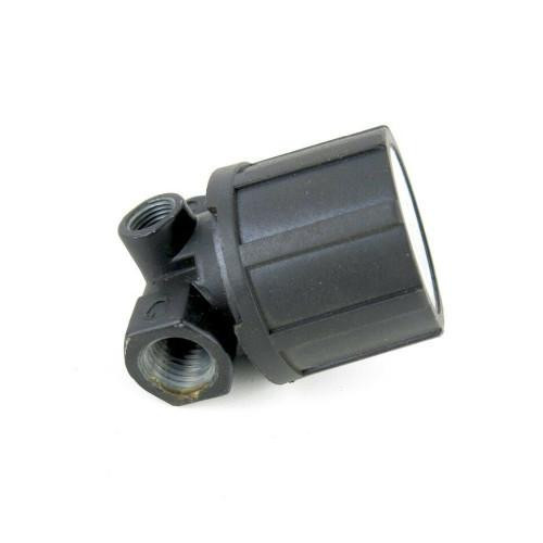 Master Tool Repair Regulator Assembly #05C062, black plastic tool regulator with threaded fittings for repair and replacement.