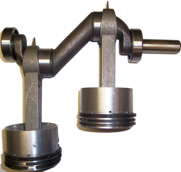 Crankshaft Assembly with Conrods and Pistons #01D8C6