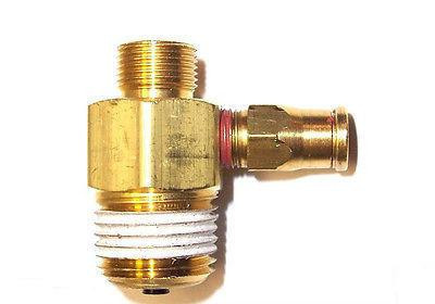 MAT - EDI Check Valve, Econo Assembly with Quick-Connect fitting, brass construction, positioned horizontally.