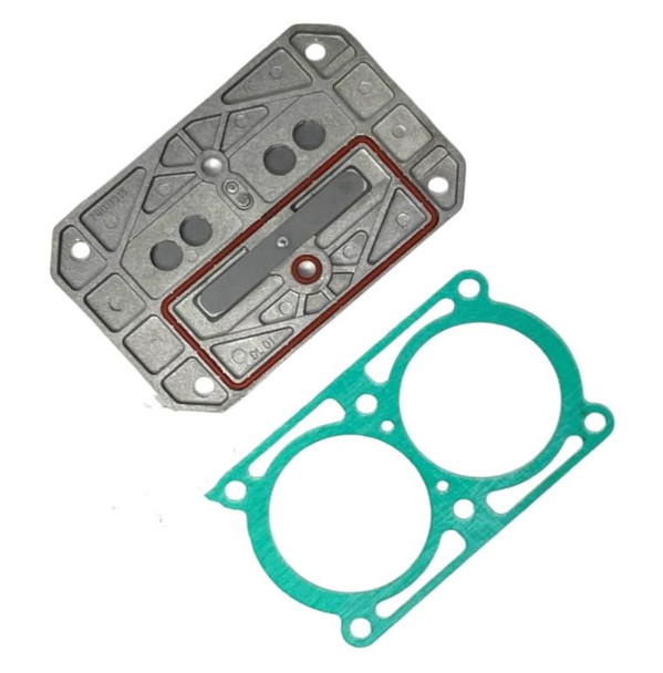 MAT - EDI Quad Valve Plate Assembly #01A8E6, metal engine valve plate with gasket, automotive part for engine repair.