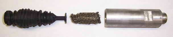 MAT - EDI Breather assembly #01D53B, disassembled industrial breather with rubber, wire mesh, and metal components.