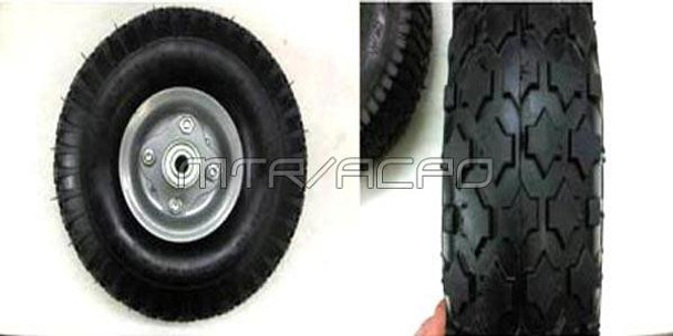 WHEEL 10" X 3.5 PNEUM  BLACK 2.01 HUB #058E33