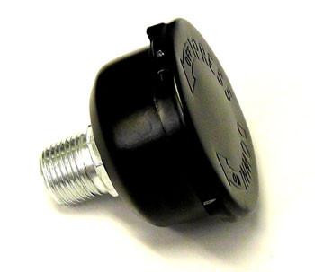 MAT - EDI Air Filter Assembly Intake, 1/2" NPT, close-up view of the black plastic and metal filter component.