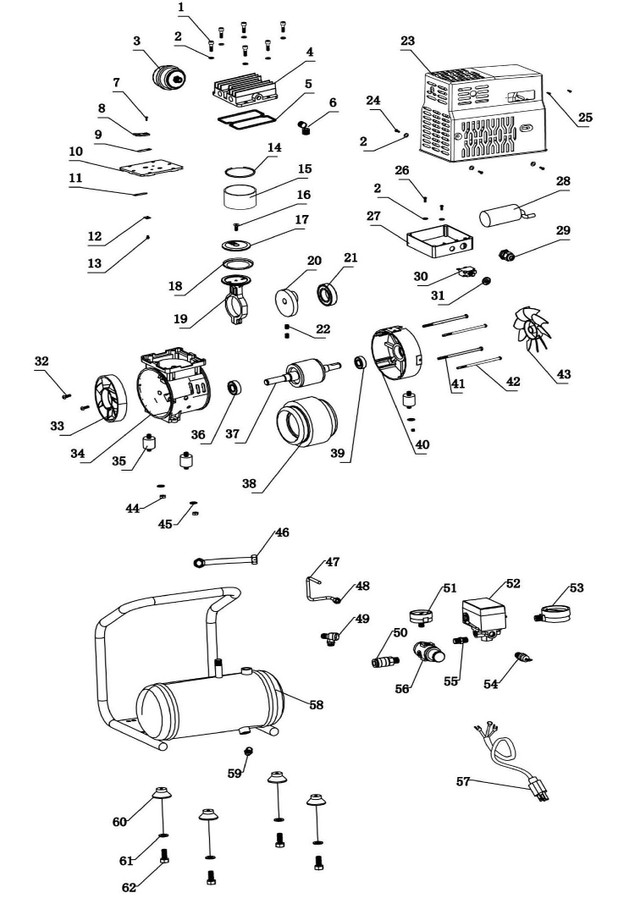 California Air Tools Compressor Parts Master Tool Repair