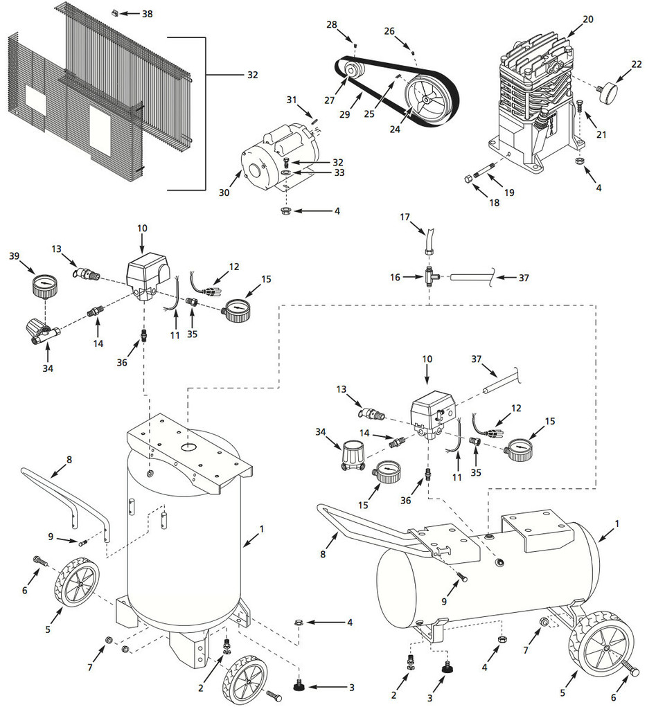 Speedaire Air Compressor Replacement Pumps