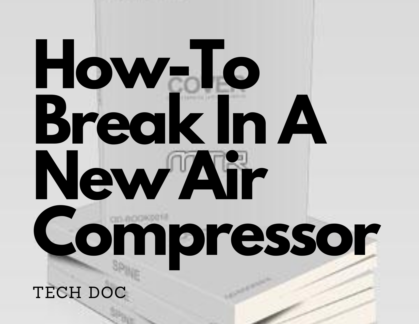HowTo Break In A New Air Compressor Master Tool Repair