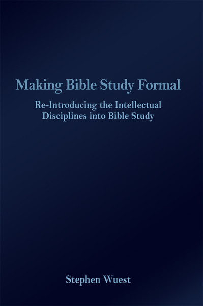 Making Bible Study Formal - PB