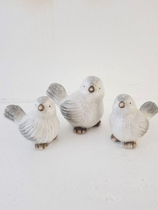 Birds grey 11cm 2ast