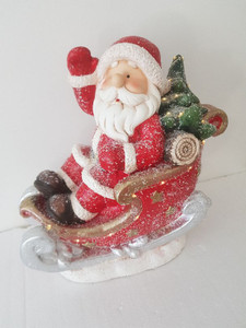 Santa on Sleigh 38cm light up