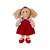 Audrey - 35cm doll with red dress and heart embroidery with white top heart motif
