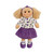 Polly - 35cm doll purple grapes on white background