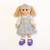 Hope - blue & purple gingham dressed 35cm doll