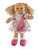 Hopscotch Doll Sienna - White and pink patterned dress.