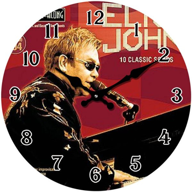 Elton John Clock 17cm