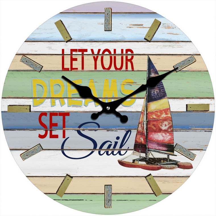 Set Sail Clock 30cm