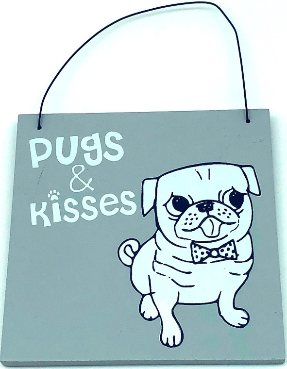 Sign pugs 'n' kisses 12 cm