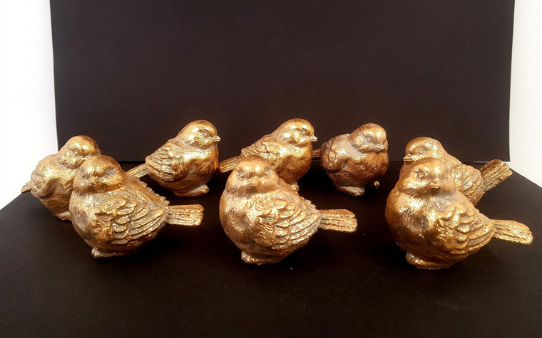 Birds Gold 8cm 2ast