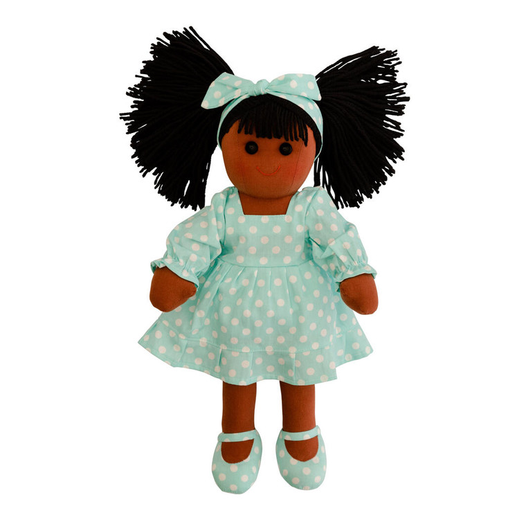 Ella - green & white dress doll 35cm