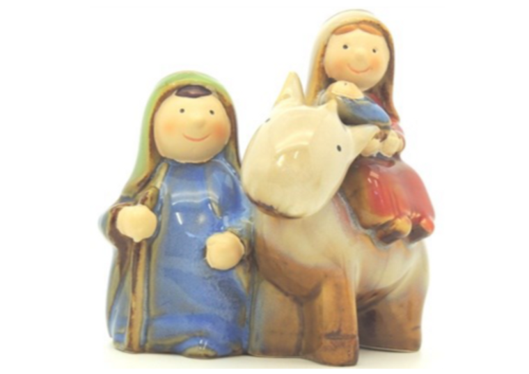 Nativity with Donkey Porcelain 9cm