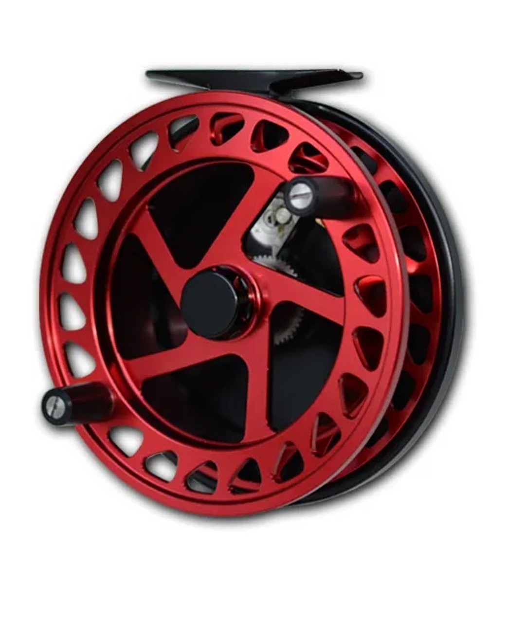 Raven Helix New XL! Centerpin/Float Fishing Reel 5 Black/ Red