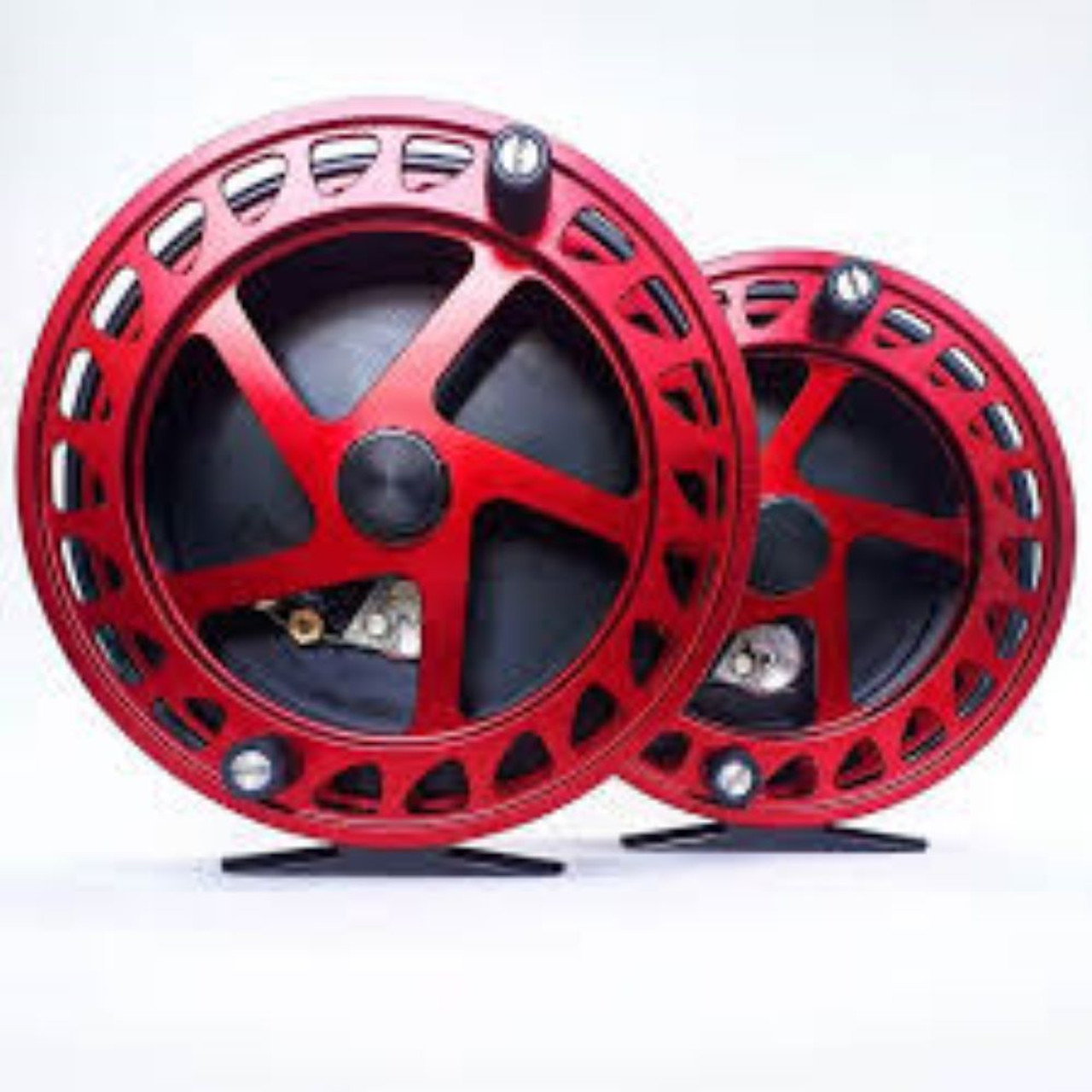 Raven Helix New XL! Centerpin/Float Fishing Reel 5 Black/ Red
