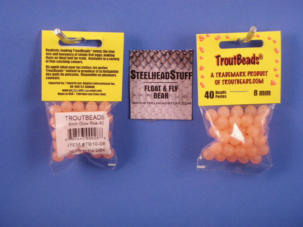 One Pack of 6mm-14mm steelhead Glow Roe trout Fishing beads -  SteelheadStuff Float and Fly Gear