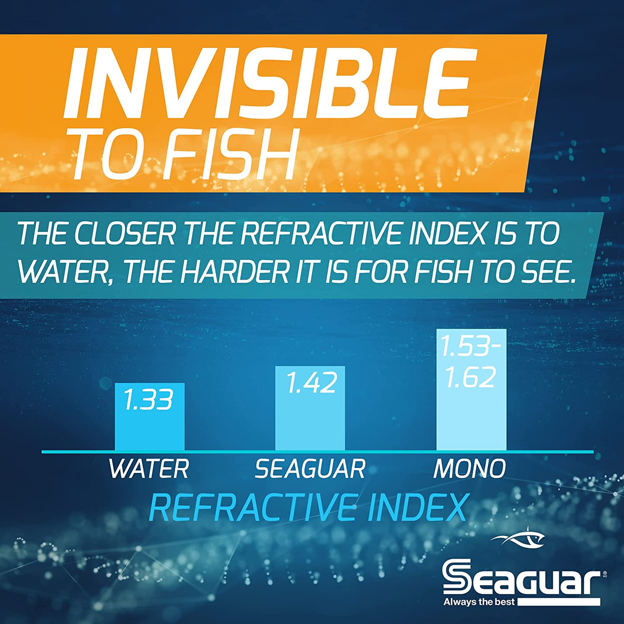 Seaguar 10VZ1000 Invizx Fluorocarbon 10 lb. Fishing Line - Clear