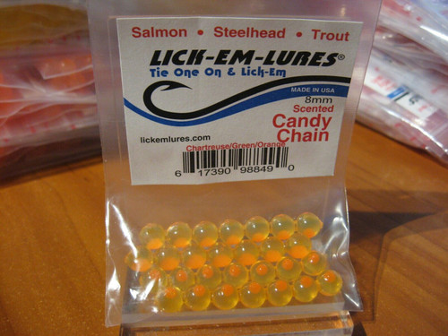 Lick'em Lures Candy Chain Marble | Perline Da Pesca 8mm Galleggianti - Esche Morbide E Colorate
