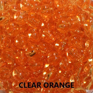 One Pack of 6mm-14mm steelhead Clear Orange Trout Fishing beads