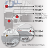 Side Fender Lighting - Light - 2.5" SST w/3-Wire Amp connector (715294)