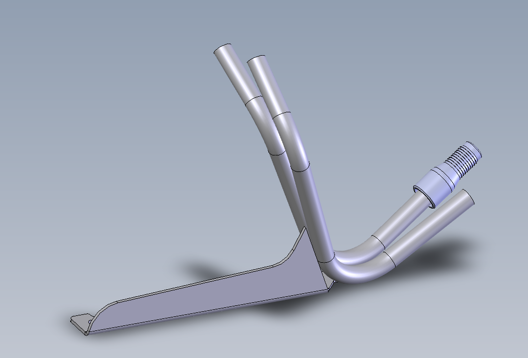 Pipe - Double Water Injection, w/ bracket