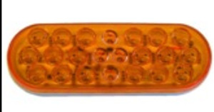 Light - Midship, Oval, Amber, AMP Light - Midship, Oval, Amber, AMP