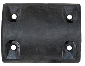 Rubber Bumper - Half Round, 6inX8inX3in Rubber Bumper - Half Round, 6inX8inX3in