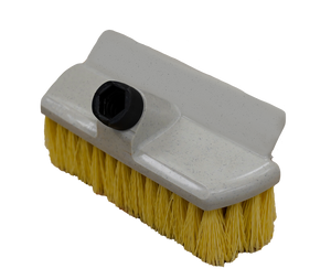 Brush with scraper blade