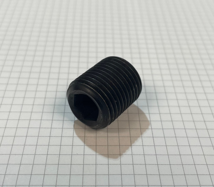 Set Screw - MTM Air Chute Lock (new style), 5/8” UNF x 3/4”, 1 req’d