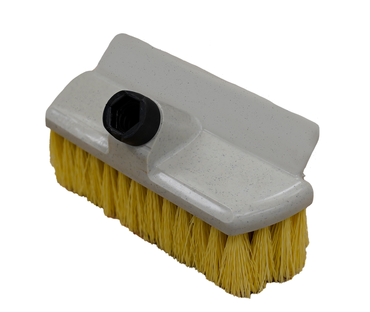 Brush with scraper blade