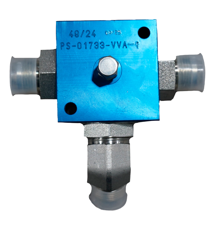 Block - RL, Slide Tee Assy, #12 MJIC 45deg