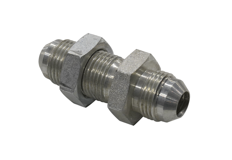 Fitting, Bulkhead, 90 degree, JIC, -08