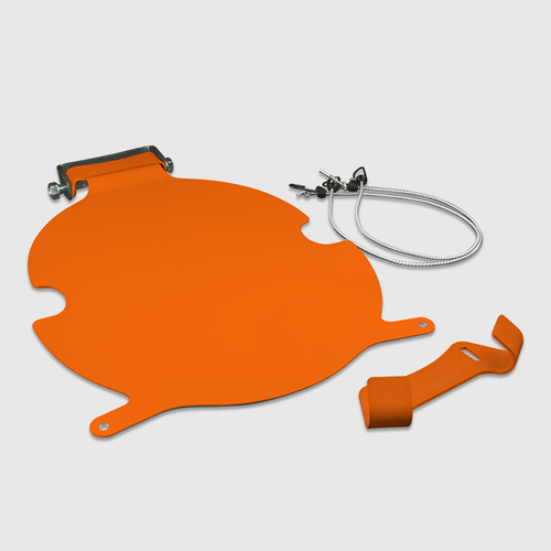 Chute Shield Assembly - Safety Orange - Con-Tech Manufacturing
