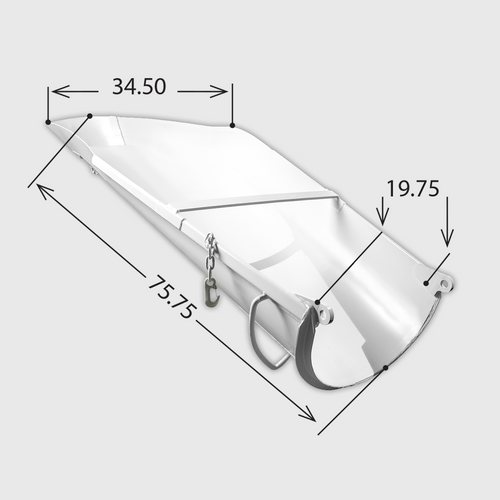 6’ Main Chute for Cement Trucks and Mixers - Con-Tech Manufacturing