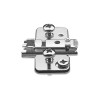 Blum CLIP CAM Adjustable Wing Mounting Plates | Height: 0mm, pre-mounted screws with EXPANDO dowels for twin application | 174H710ZE