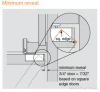COMPACT BLUMOTION 39C hinges for full overlay | Cup Mount: Press-in, Overlay: 1" | 39C358B16