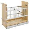 Rev-A-Shelf 447 Maple | 10-1/8" Base Cabinet Tray Divider and Foil Wrap Organizer with Soft-Close Slides, 447-BCSC-9C | 447BCSC9C